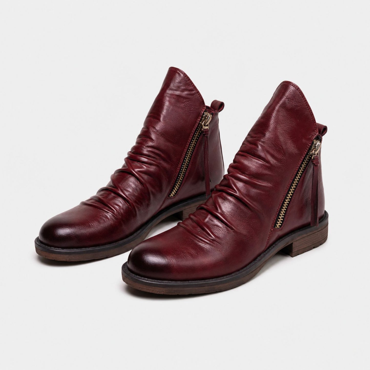 Vintage Side Zip Dress Boots | Revangiol