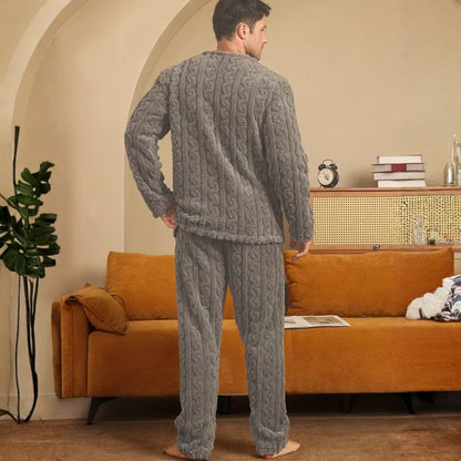Plush Jacquard Bear Pajama Set | Revangiol