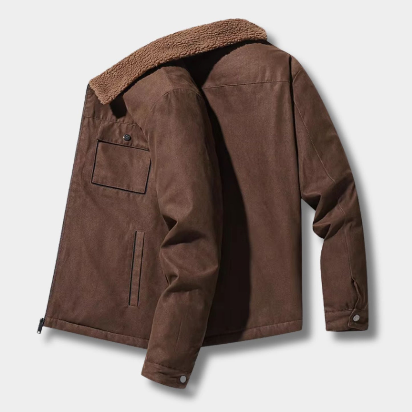 Sherpa Lined Aviator Winter Jacket | Revangiol