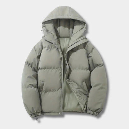 Drawstring Hood Puffer Winter Jacket | Revangiol