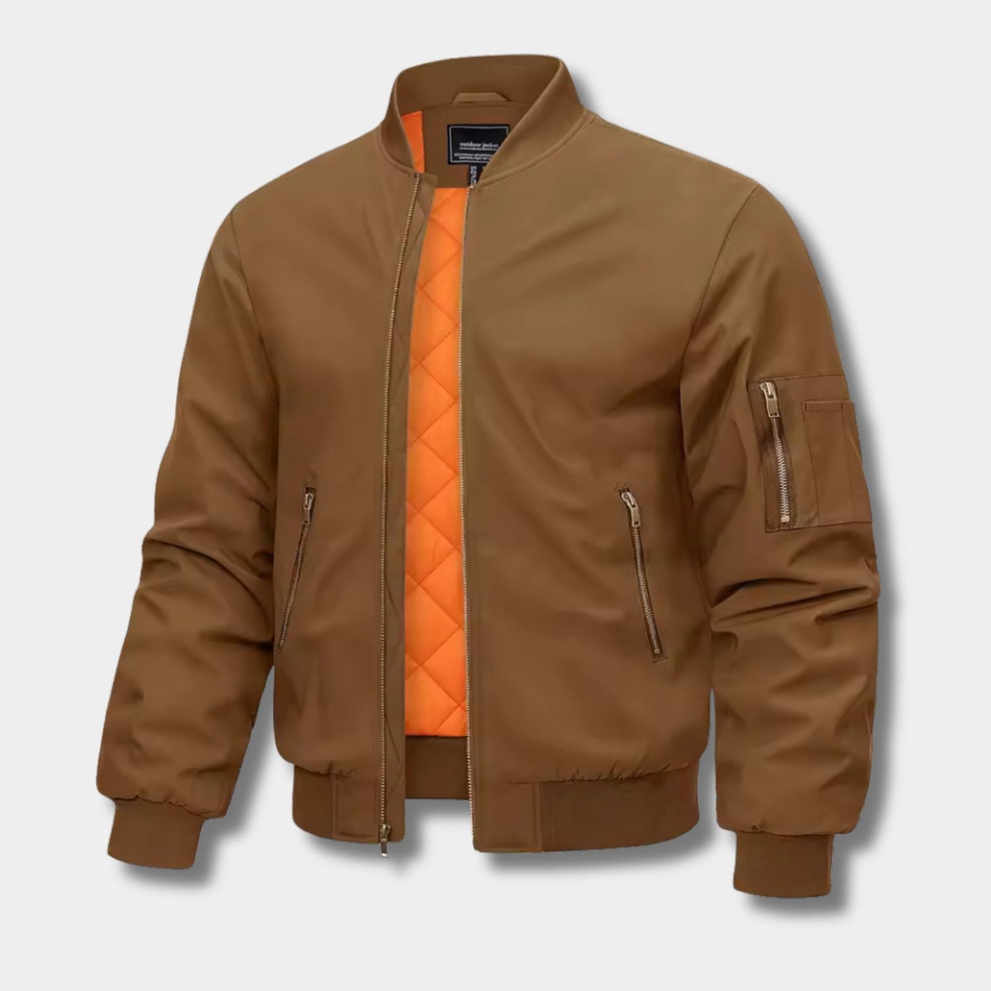 Metallic Zip Bomber Jacket | Revangiol