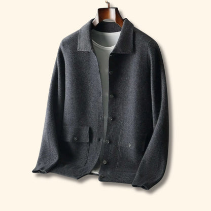 Collared Button Knit Cardigan | Revangiol