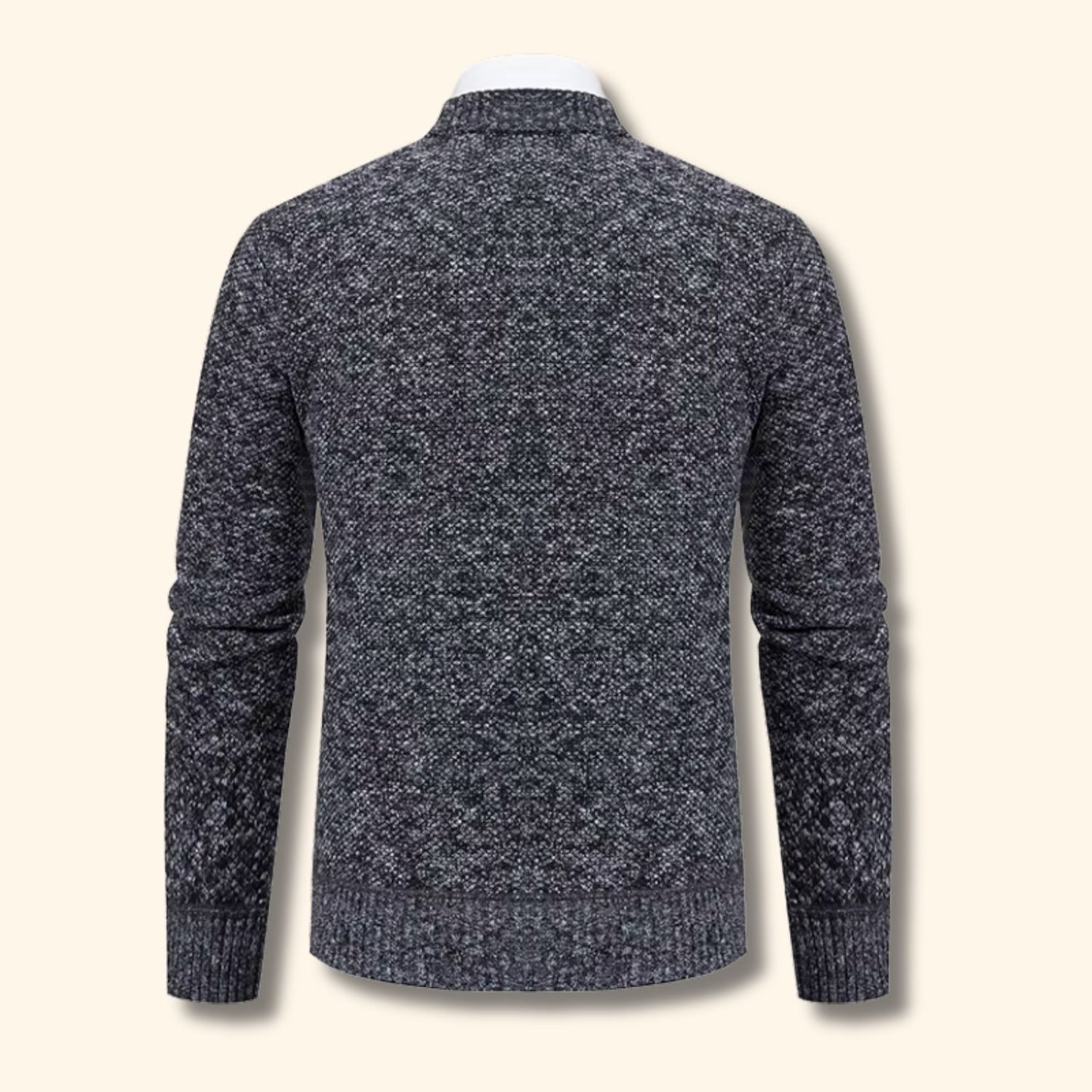 Textured Contrast Trim Cardigan | Revangiol