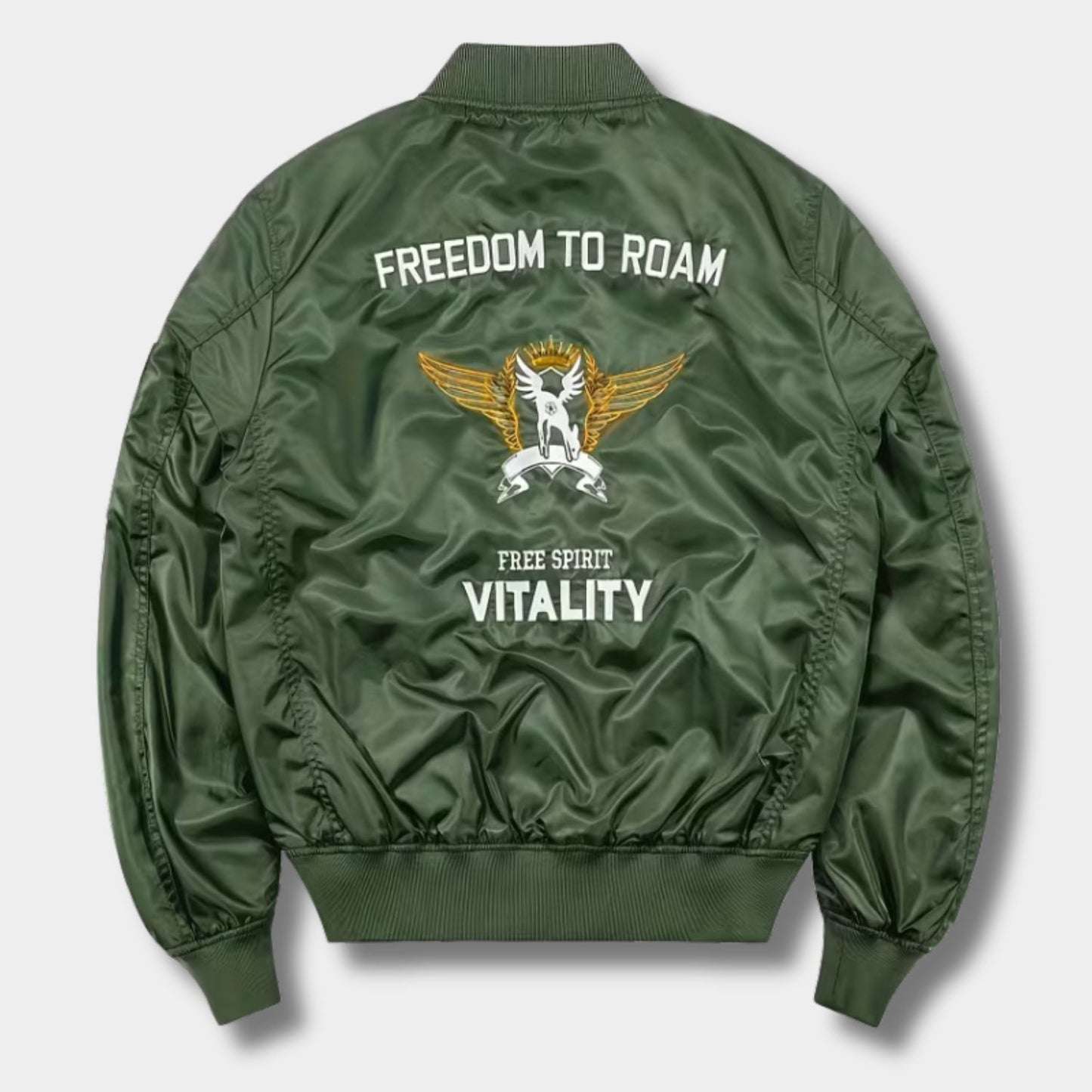 Embroidered Flight Bomber Jacket | Revangiol