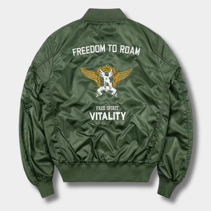 Embroidered Flight Bomber Jacket | Revangiol