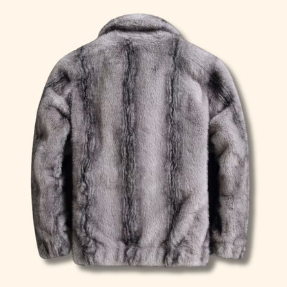 Classic Lapel Faux Fur Jacket | Revangiol