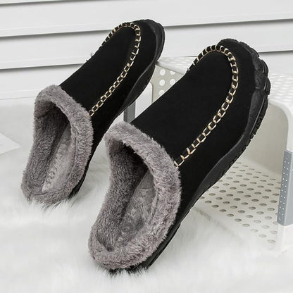 Fleece Lined Moccasin Slippers | Revangiol