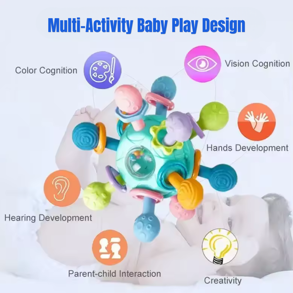 Textured Baby Rattle & Teether | Revangiol