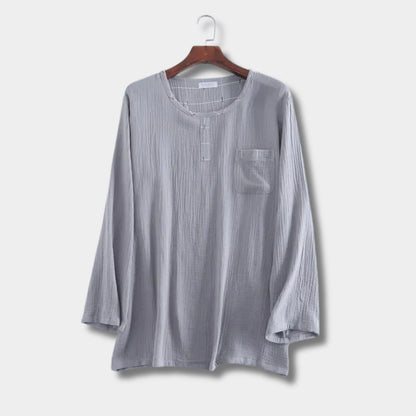 Textured Short Sleeve Pajama Set | Revangiol