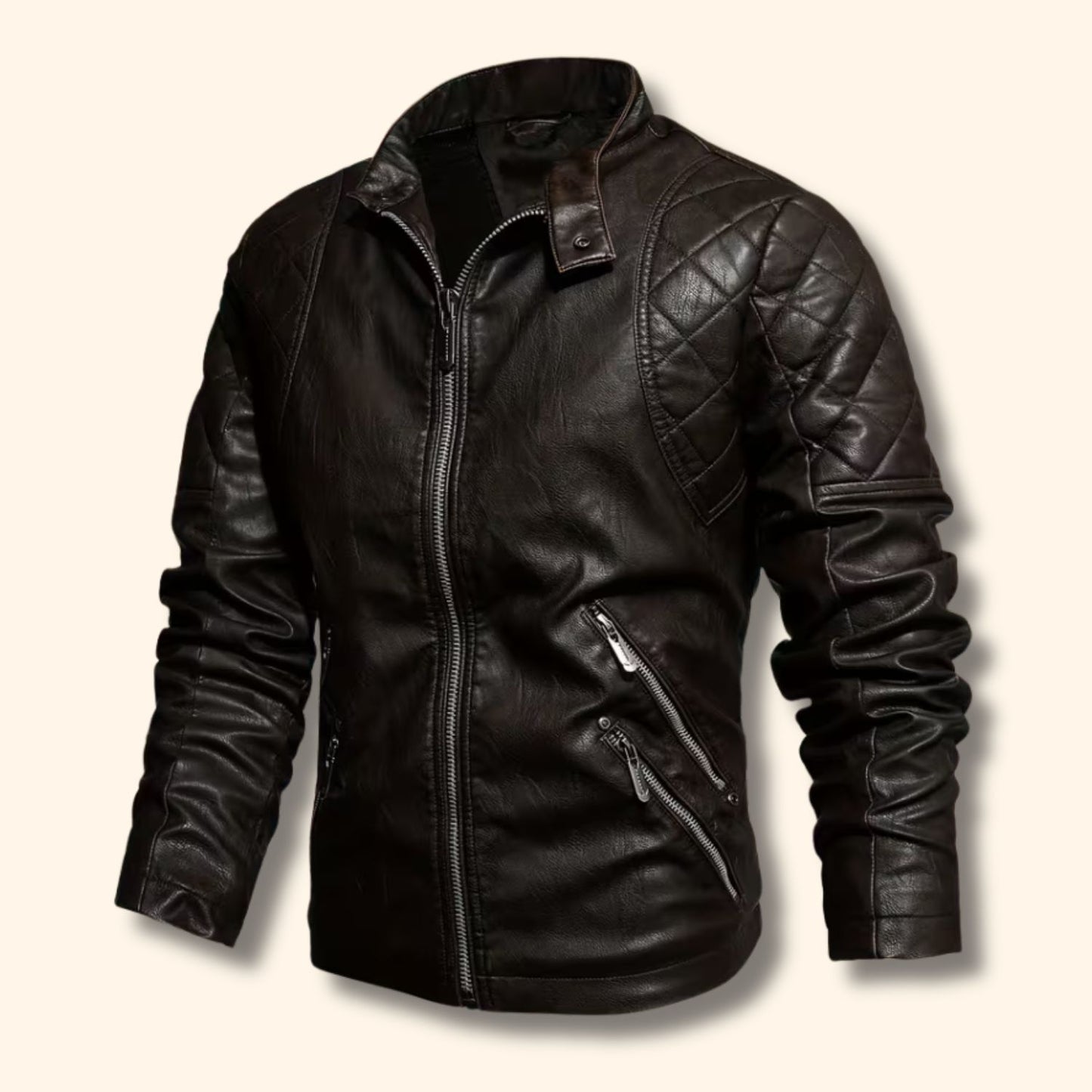 Vintage Quilted Leather Jacket | Revangiol