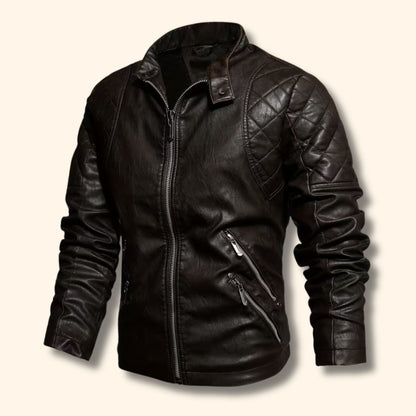 Vintage Quilted Leather Jacket | Revangiol