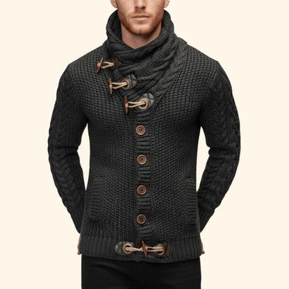 Cable Toggle Knit Cardigan | Revangiol