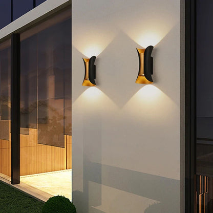 Modern Black Gold Wall Light | Revangiol