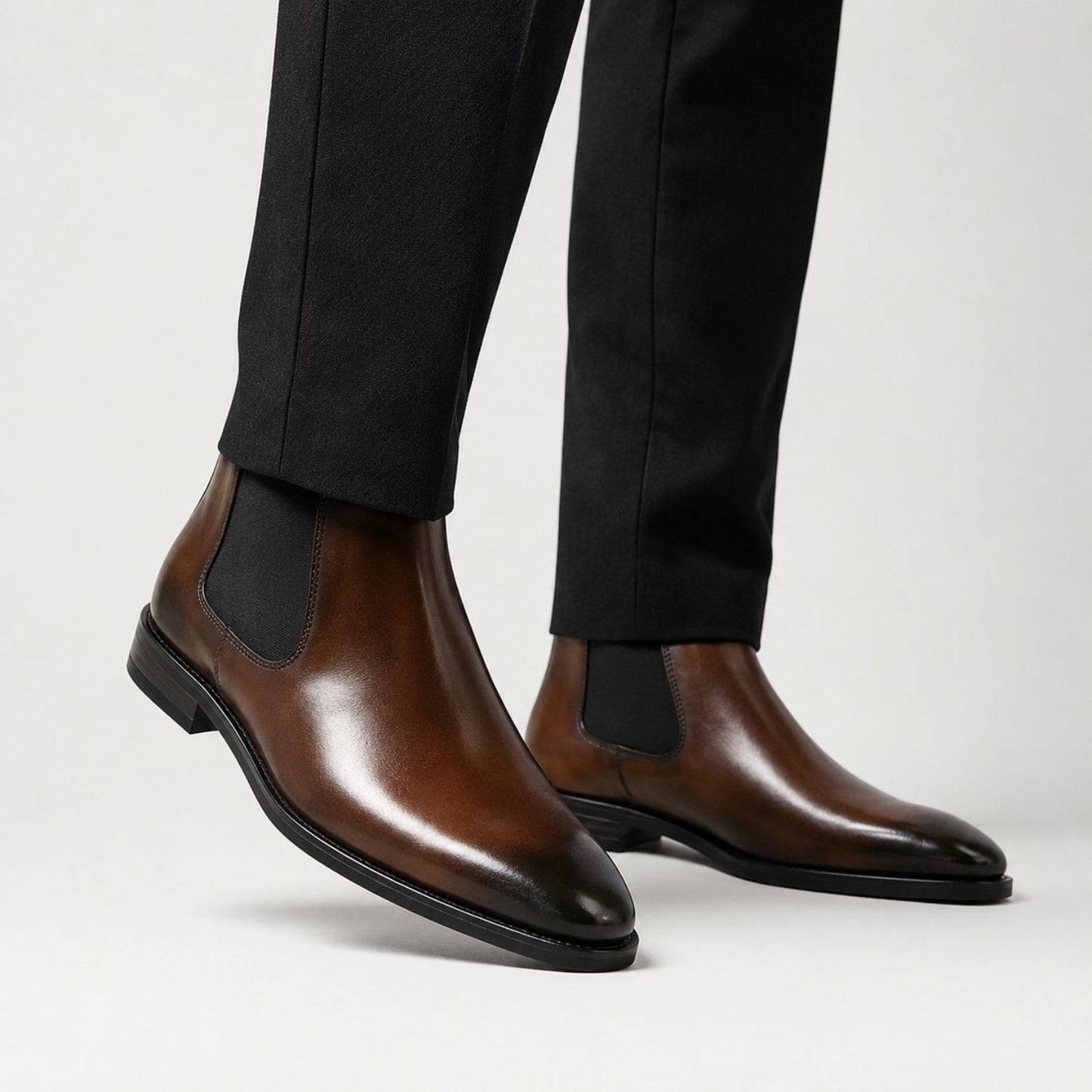 Refined Leather Chelsea Boots | Revangiol