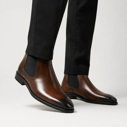 Refined Leather Chelsea Boots | Revangiol