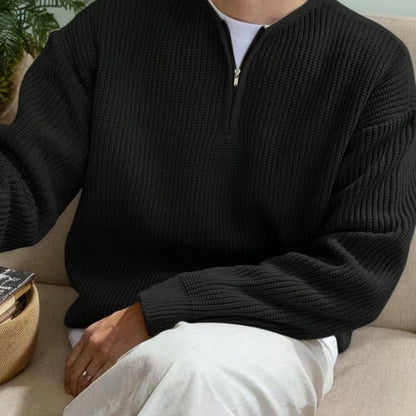 Half-Zip Knit Sweater | Revangiol