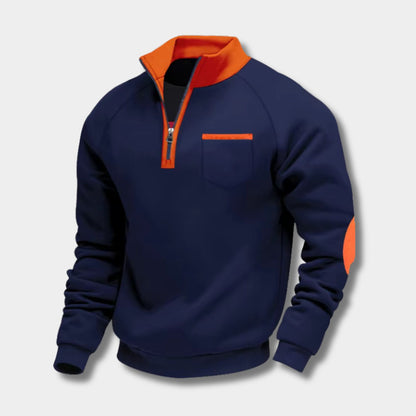 Fleece Pocket Pullover Quarter-Zip | Revangiol
