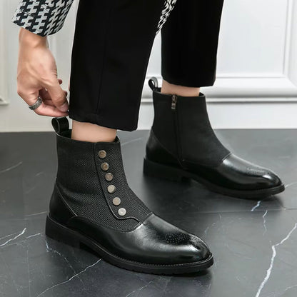 Elegant Leather Dress Boots | Revangiol