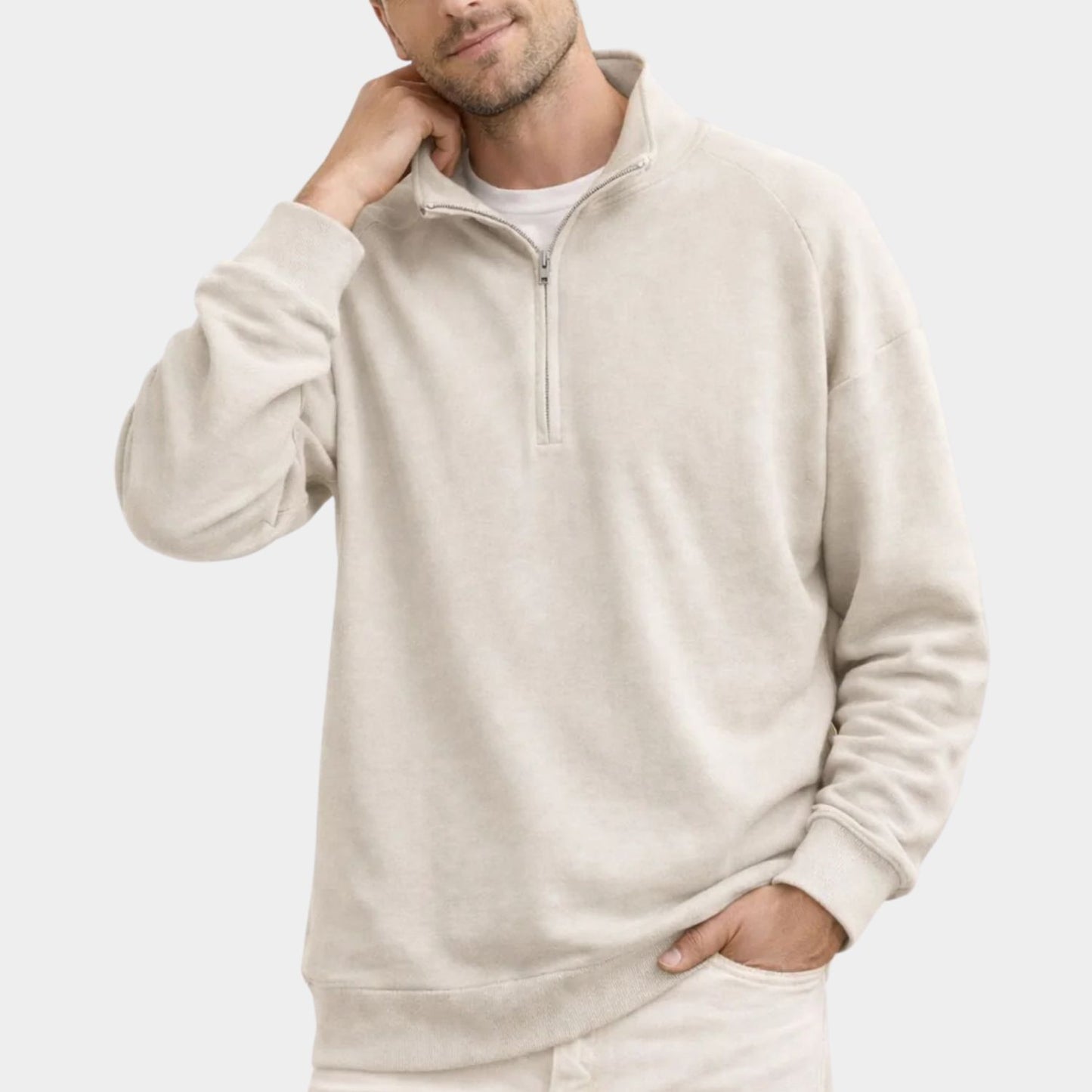 Stand Collar Fleece Quarter-Zip | Revangiol