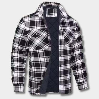 Quilted Check Flannel Shirt Jacket | Revangiol