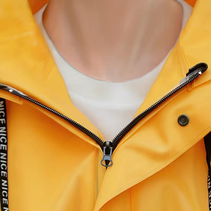 Belted Long Hooded Rain Coat | Revangiol