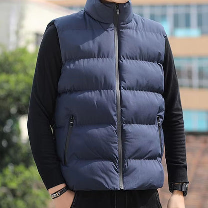 Quilted Zip-Up Puffer Vest | Revangiol