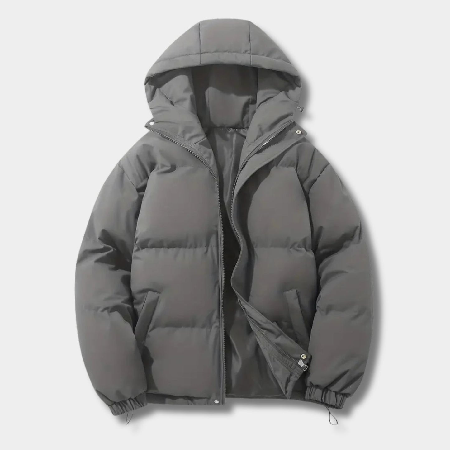Drawstring Hood Puffer Winter Jacket | Revangiol