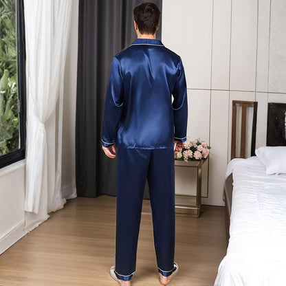 Silky Piping Button Pajama Set | Revangiol