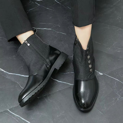 Elegant Leather Dress Boots | Revangiol