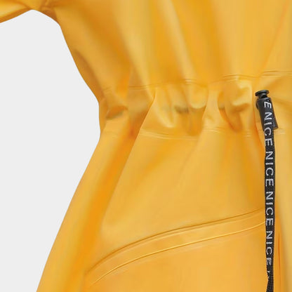 Belted Long Hooded Rain Coat | Revangiol