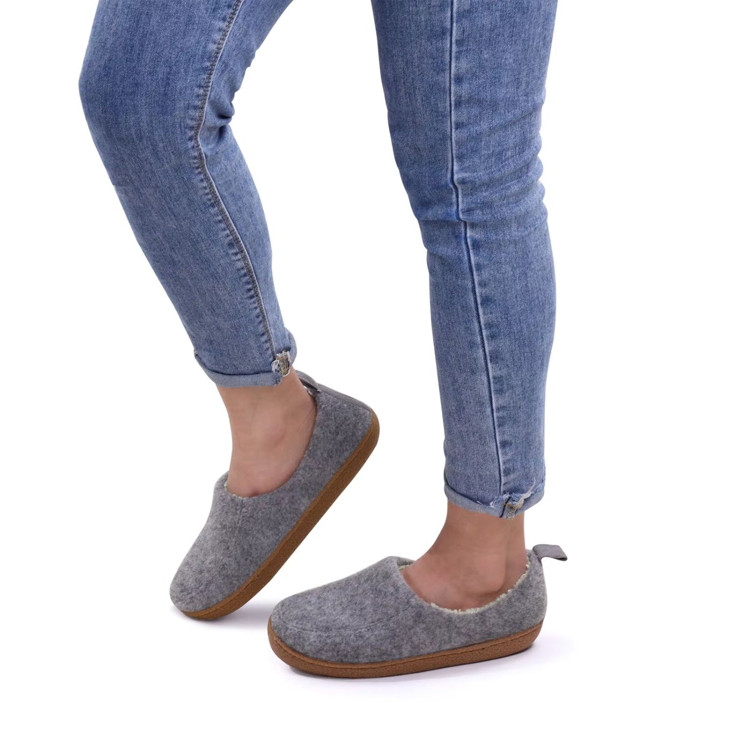 Felted Wool Slip-On Slippers | Revangiol