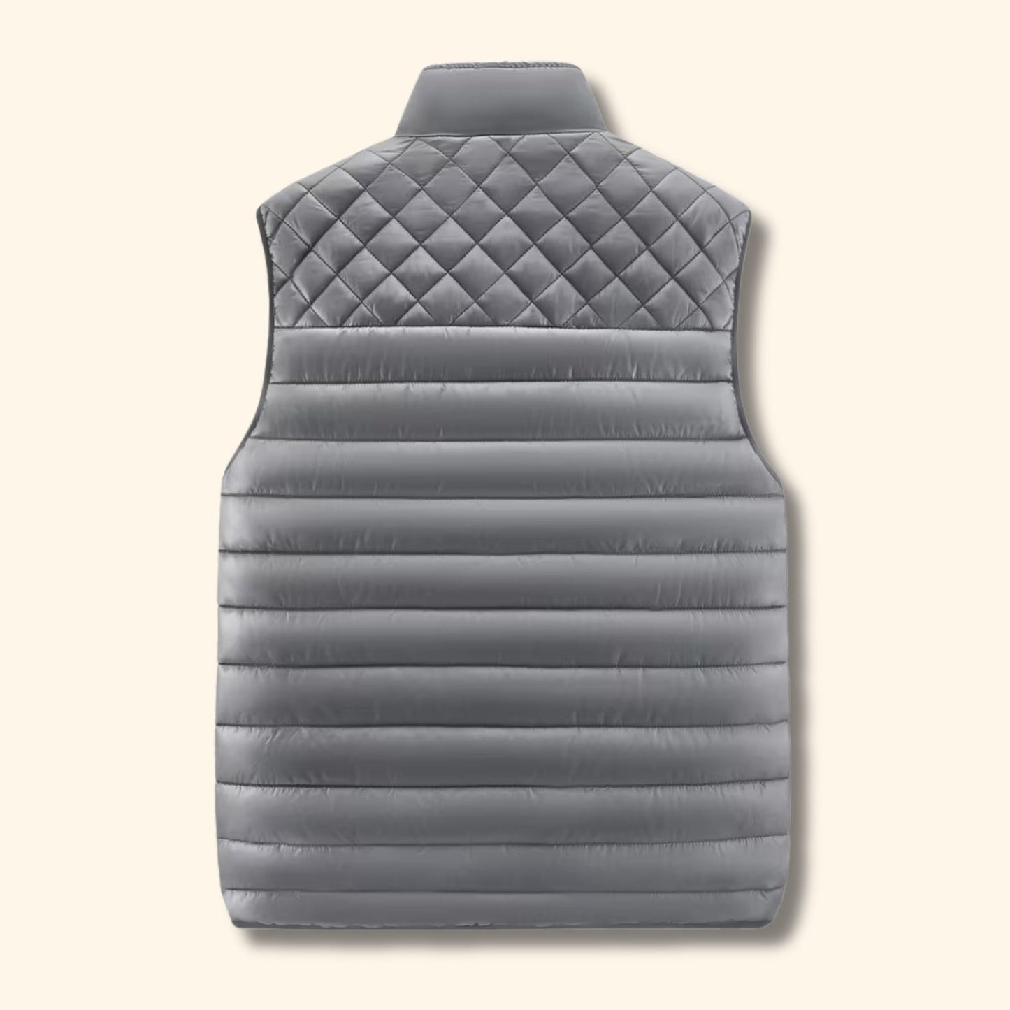 Quilted Stand Collar Puffer Vest | Revangiol