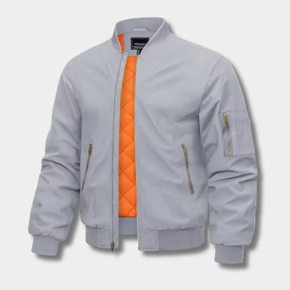 Metallic Zip Bomber Jacket | Revangiol