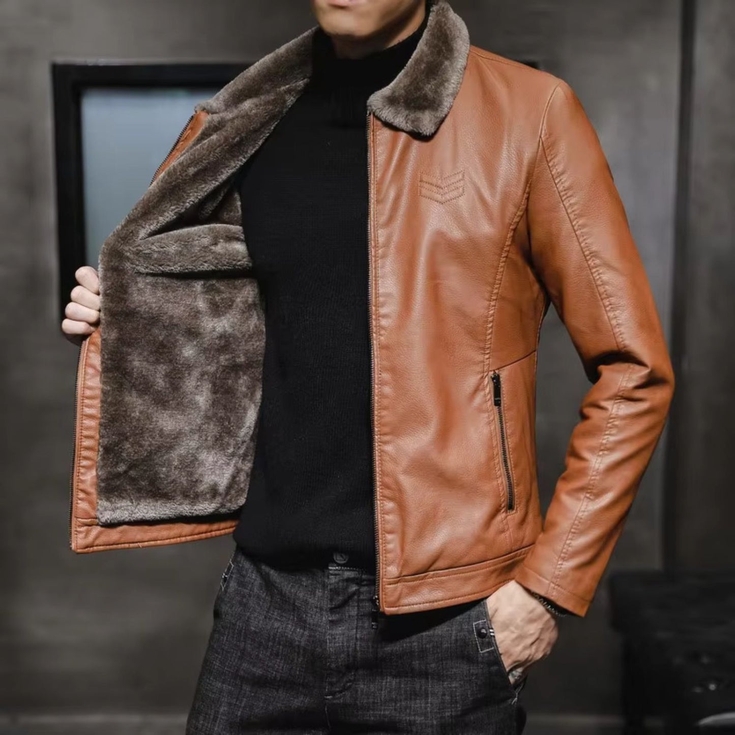 Thermal Lined Leather Jacket | Revangiol