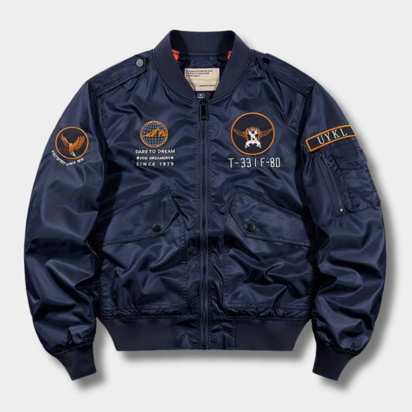 Embroidered Flight Bomber Jacket | Revangiol