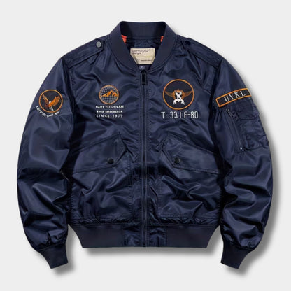 Embroidered Flight Bomber Jacket | Revangiol