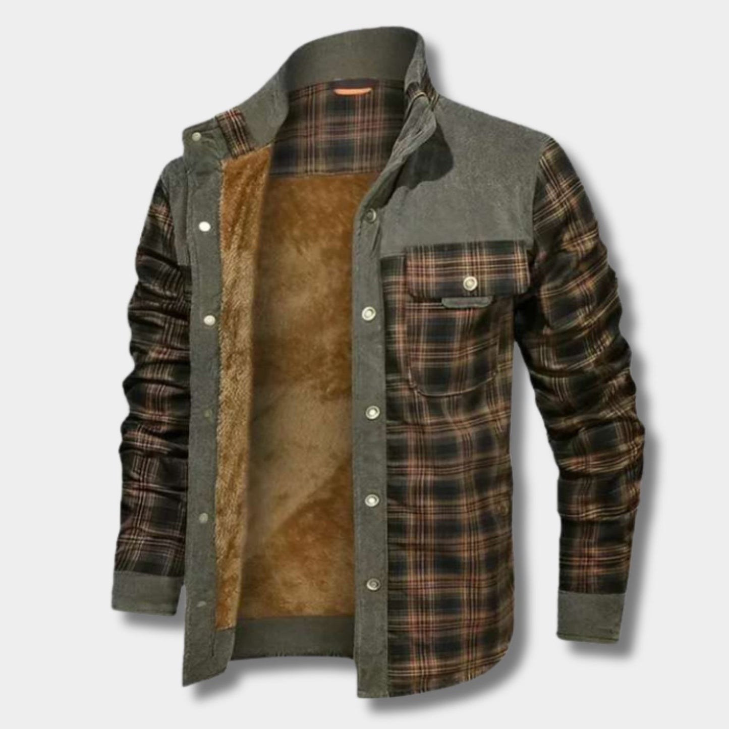 Fleece Lined Flannel Shirt Jacket | Revangiol