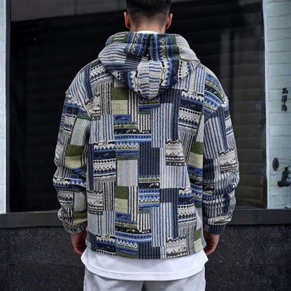 Patchwork Sherpa Half Zip Hoodie | Revangiol