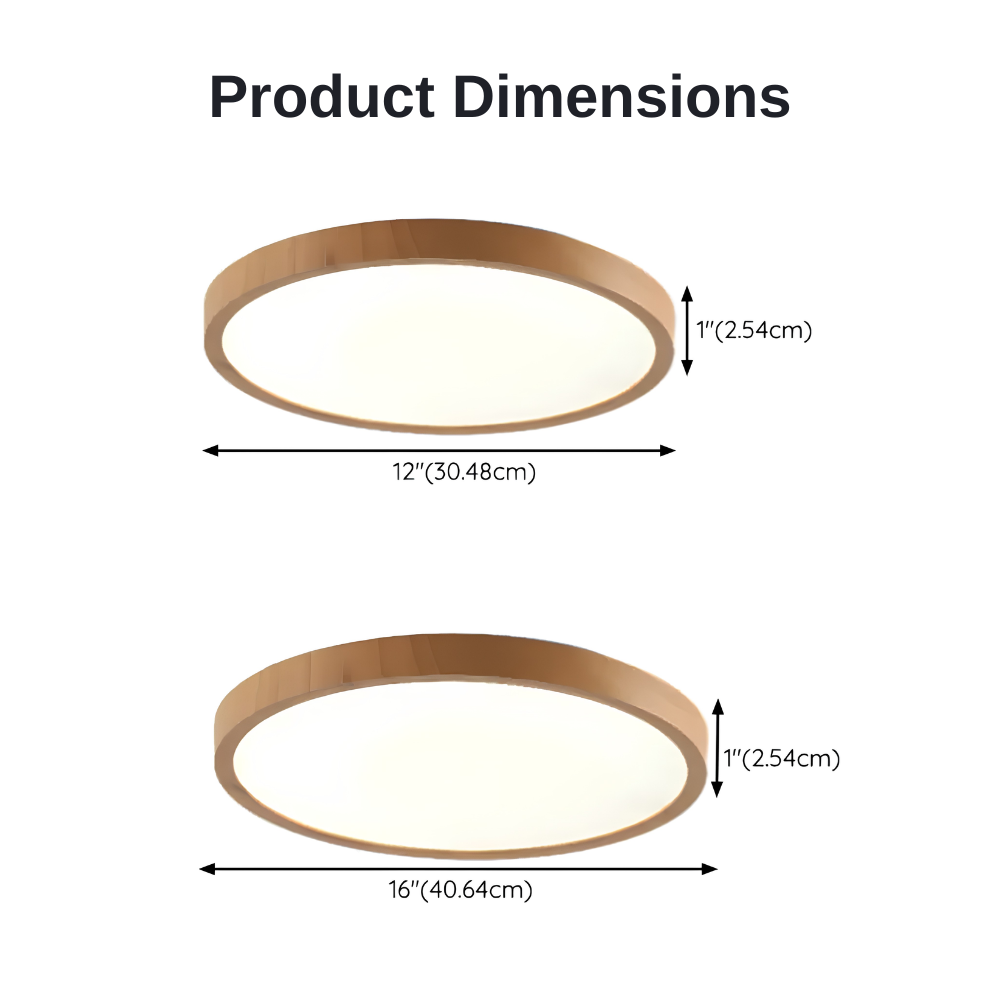 Modern Walnut LED Ceiling Lamp | Revangiol