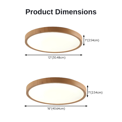 Modern Walnut LED Ceiling Lamp | Revangiol
