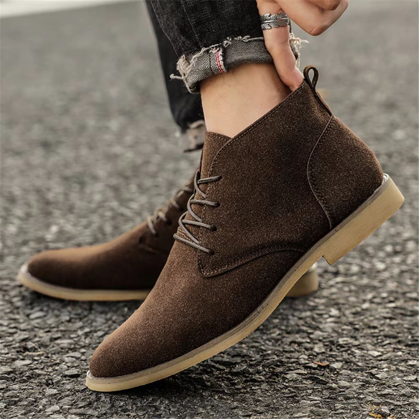 Refined Suede Dress Boots | Revangiol