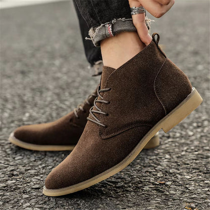 Refined Suede Dress Boots | Revangiol