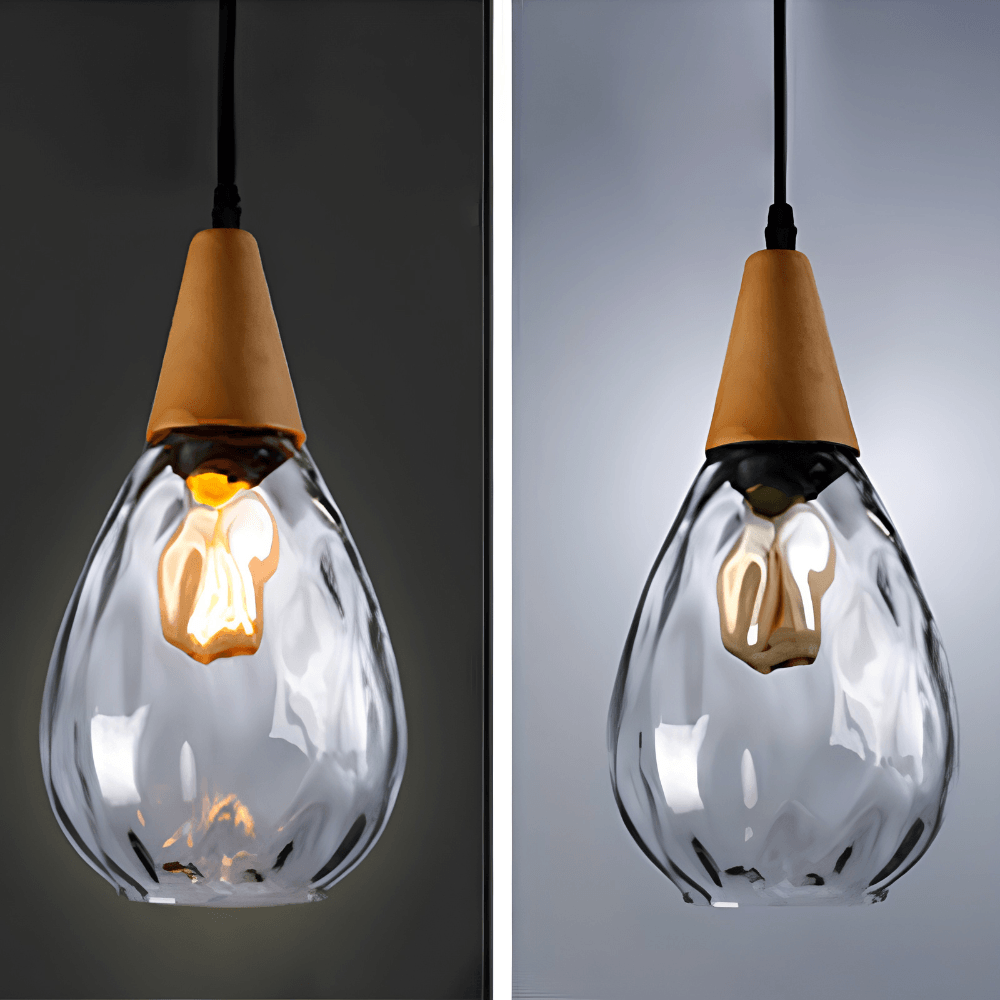 Elegant Teardrop Glass Pendant Light | Revangiol