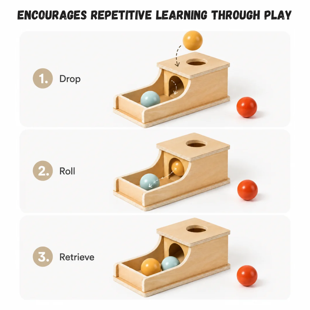 Wooden Drop & Retrieve Activity Box | Revangiol