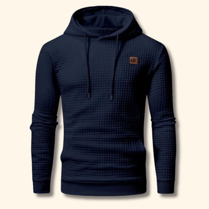 Textured Jacquard Pullover Hoodie | Revangiol