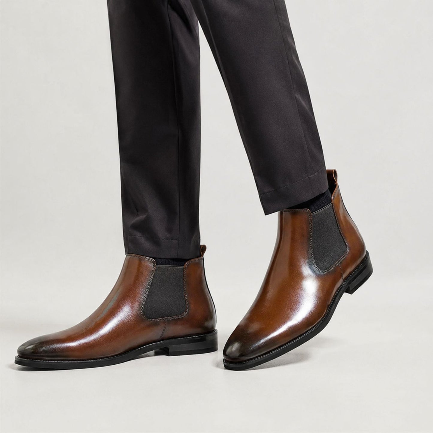 Refined Leather Chelsea Boots | Revangiol