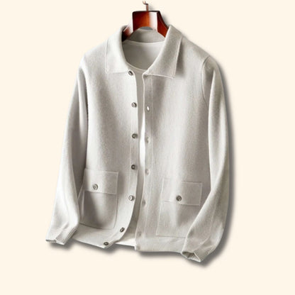 Collared Button Knit Cardigan | Revangiol