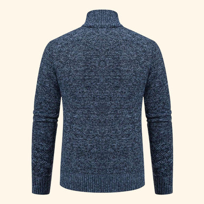 Zip-Up Mock Neck Cardigan | Revangiol