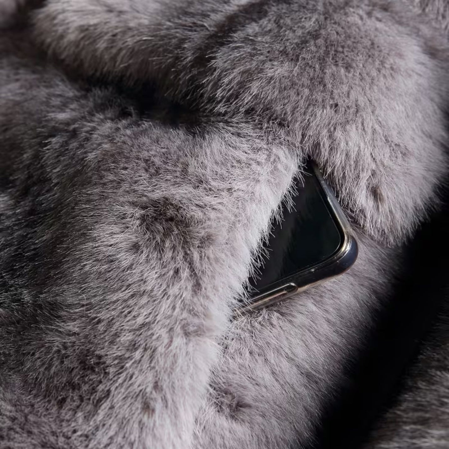 Classic Lapel Faux Fur Jacket | Revangiol