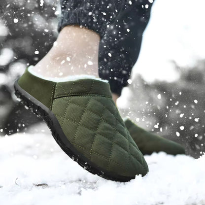 Quilted Plush-Lined House Slippers | Revangiol